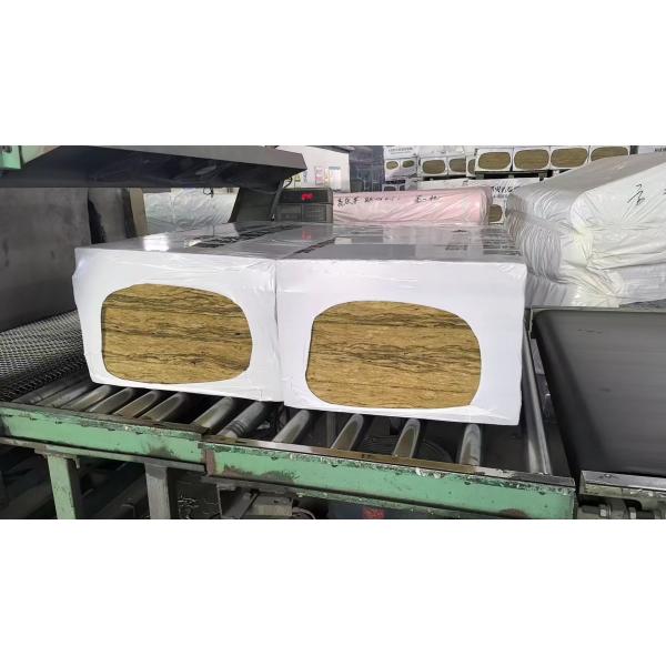 Industrial rock wool board installation example showing fireproof insulation application