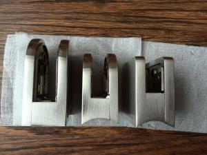 China Satin 12.76mm 45*63mm Stainless Steel Glass Brackets wholesale