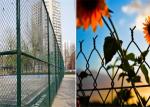 Steel 2''*2'' Hole 4 Foot Chain Link Fencing Green Diamond Court Yard Mesh