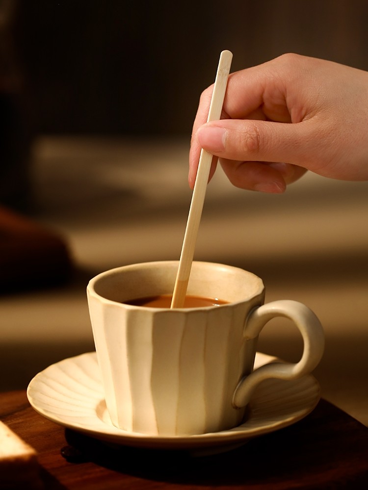 1000 Pack Wooden Bamboo Coffee Stirrers - 5.5 Inch Coffee Stir Sticks