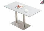 4 person / 6 person Plywood / Laminate Waterproof Dining Table For Restaurant