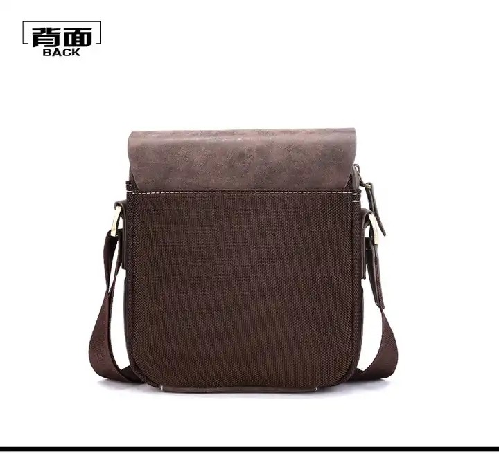 Custom Oxford Vintage Leather Crossbody Bag Shoulder Messenger Bag For Men