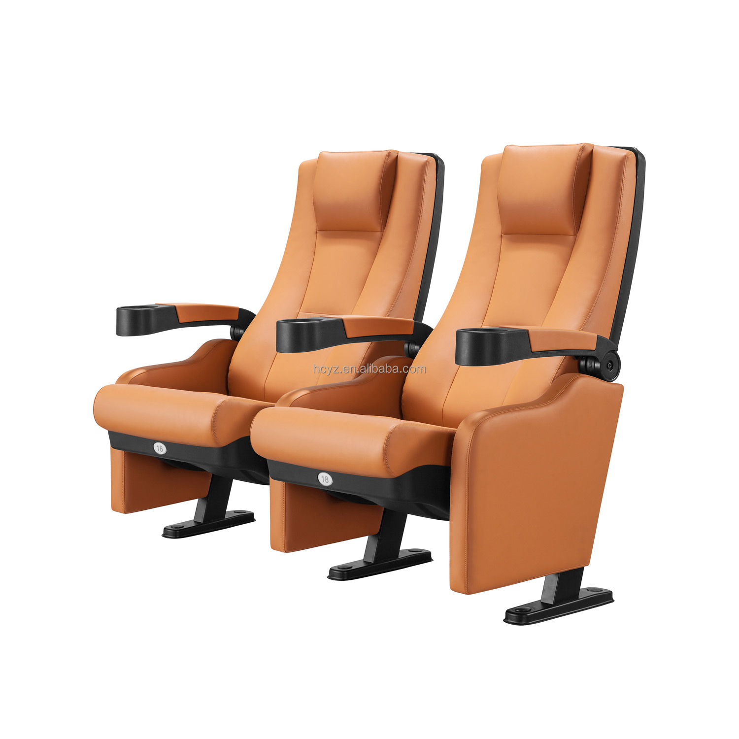 Office Building Theater Seating Durable Fabric Cover and Wooden Frame for Experience