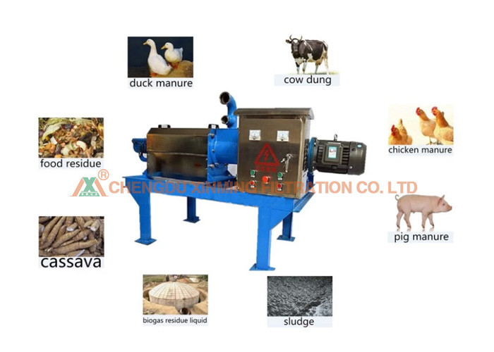 15-20m3 / H Capacity Practical Solid Liquid Separator For Cow Mmanure