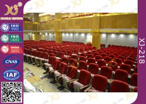 China Varnished Upholstered Beech Plywood Church Hall Chairs / Movie Theater Seats wholesale