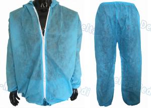 China Microporous SF Disposable Protective Clothing 40g-70g Elastic Cuff wholesale