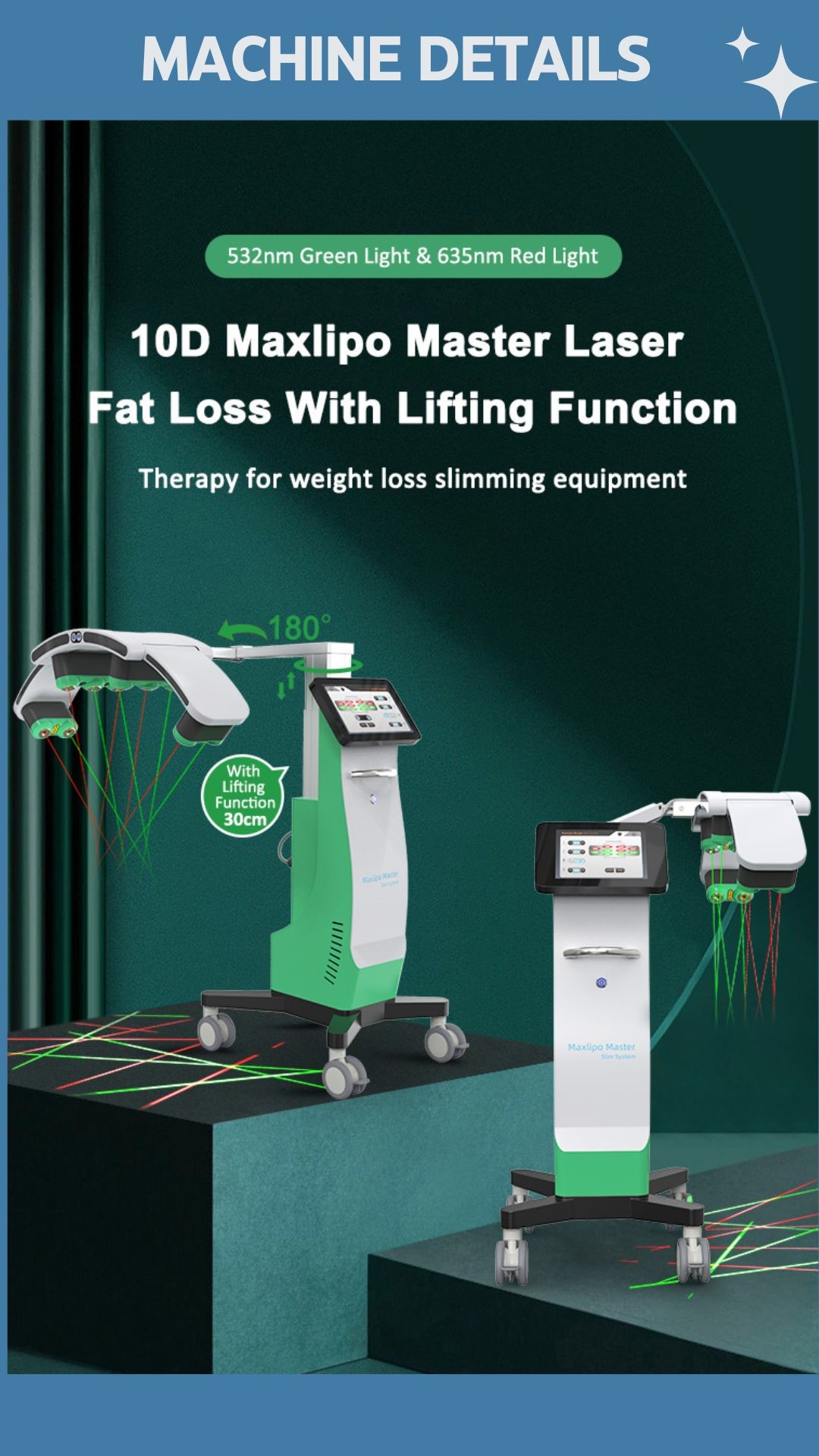 Fat Tighten Skin 10D Diode Lamp Cold Laser Therapy Device Laser Machine For Losing Weight