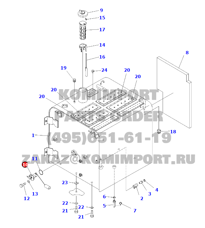 part No. : 7861-92-5810 Sensor use for komatsu PC300-8 Fuel Tank, For Machine With Fuel Refill Pump