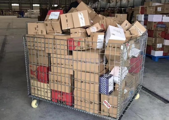 Industrial 4.0-6.0mm Wire Mesh Stackable Bins 1000kg Collapsible Wire Mesh Basket