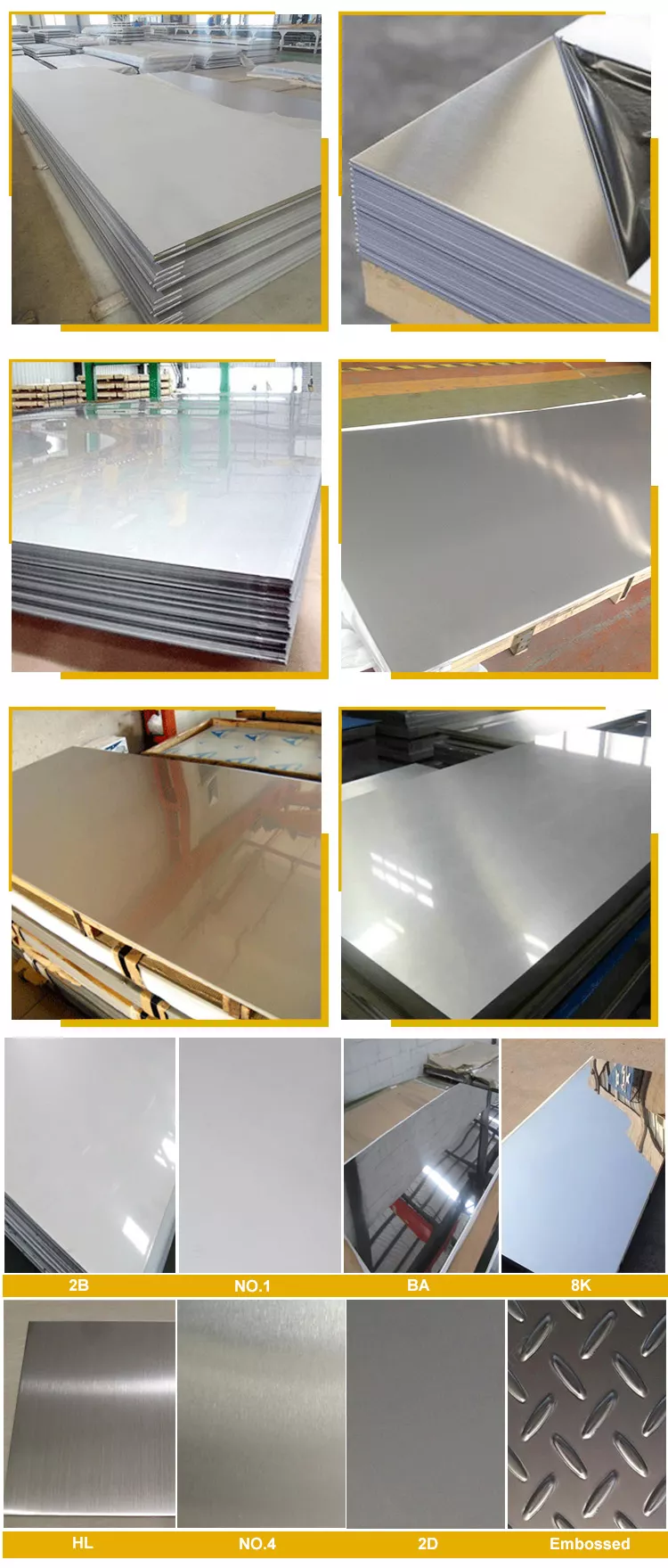4mm Thickness Stainless Steel Plate Sheets ASTM SUS 304 201 316 316L 2B Fininsh 1