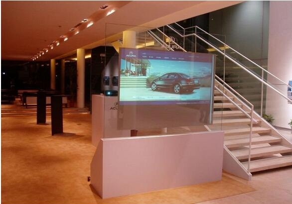 1.52*5m Light weight Transparent / White Front & Rear Projection Film for Window Advertising