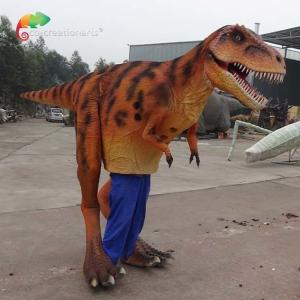 China 4.5m Animatronic Dinosaur Costume Animatronic Raptor Costume For Park Celebrating wholesale