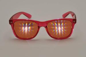 China Orange Plastic Diffraction Glasses Use Amber Grating Film Sheets wholesale