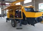 Electric Engine Trailer Concrete Pump , Hydraulic Stationary Mini Concrete Pump