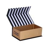 Strip Pattern Printing Logo Magnetic Box Packaging 1300gsm Luxury Magnetic Gift