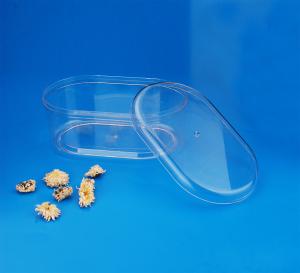 China Eco Friendly Clear Plastic Jars , Durable Round Plastic Container With Lid wholesale