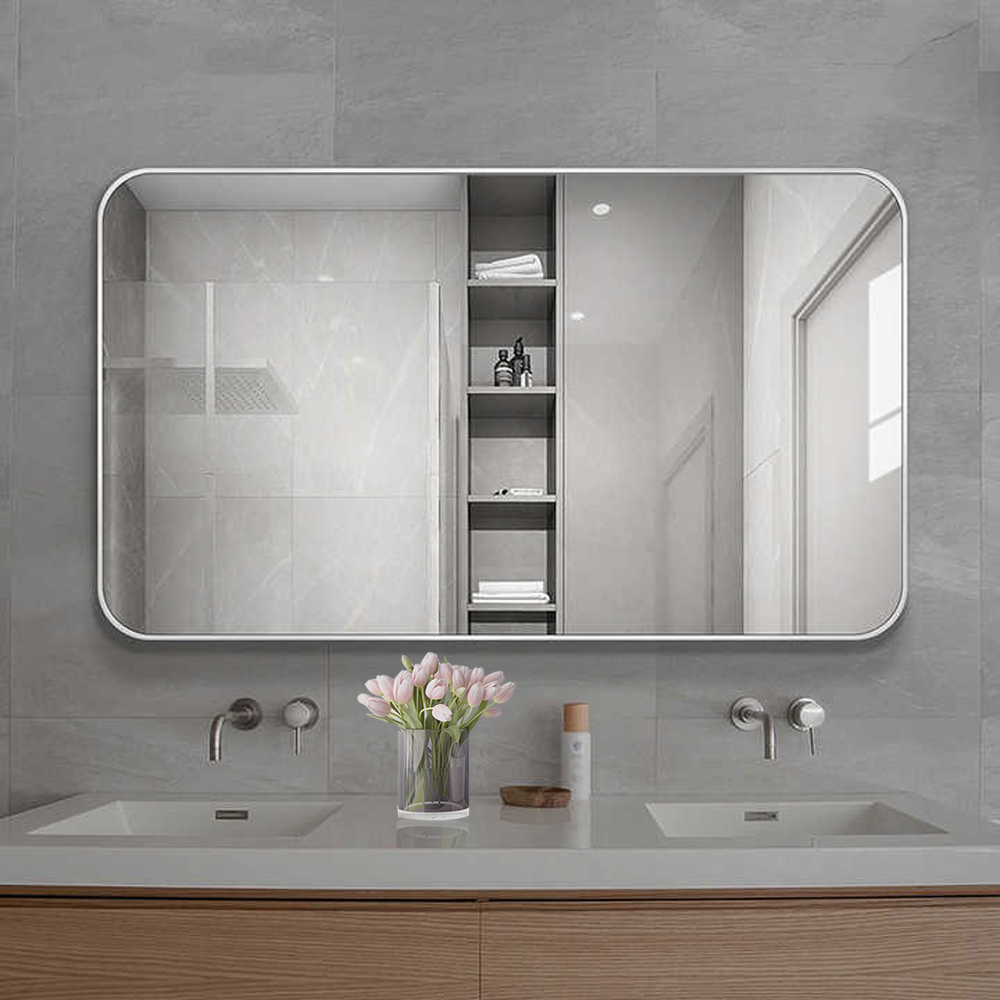 Large Aluminum Art Gold Frame Mirror for Bathroom Decoration Wall Hanging Mirror