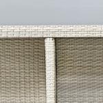 AJUNION PE Rattan Outdoor Dining Furniture Set for 4 Seating Compact Garden