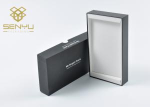 China Phone Accessories Paper Boxes For Packing / Black Paper Gift Box With Tray wholesale