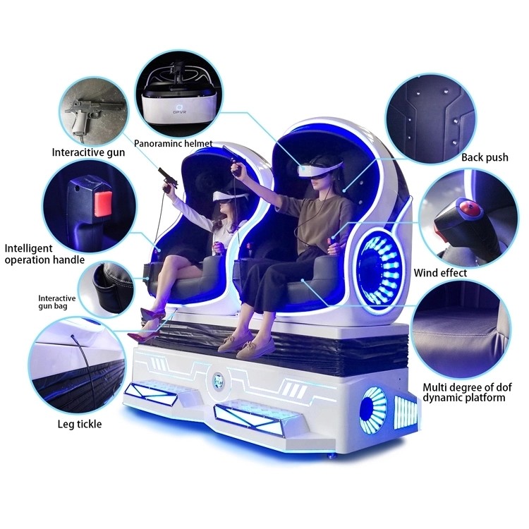 4 KW 9D VR Egg Chair Virtual Reality Space Capsule For Resort , Zoo