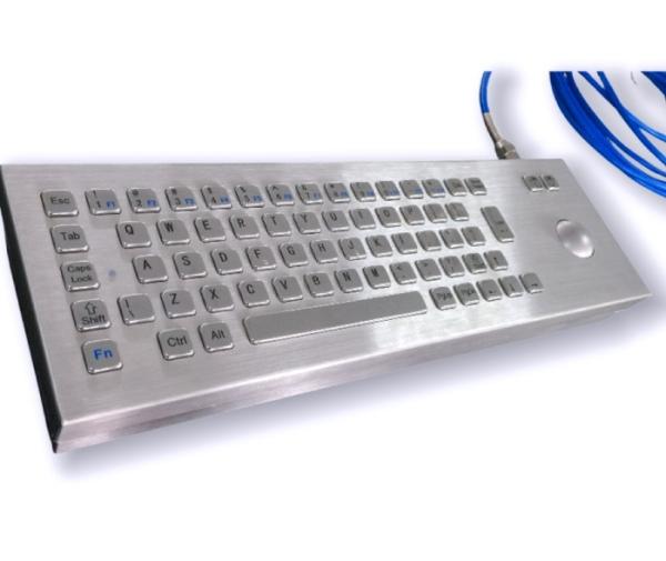 Quality Desktop Industrial Stainless Steel Keyboard With Trackball IP65 for sale
