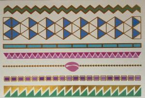China Blue Metallic foil tattoo wholesale