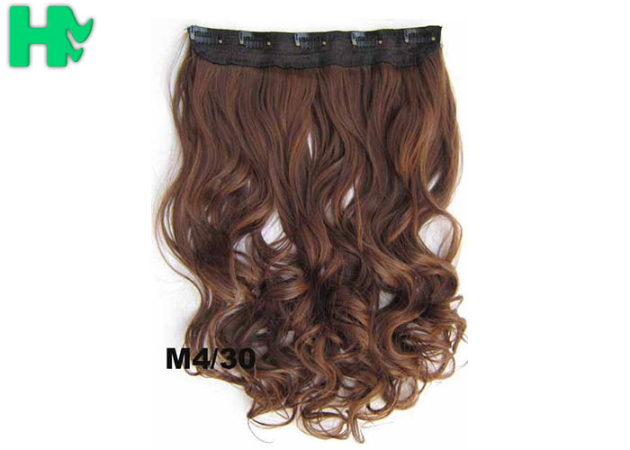 5 Clip Synthetic Curly Clip In Hair Extensions Hairpieces For Girls