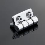 Bright Chrome Plated Cabinet Hardware Hinges 180 Degree Opening Angle