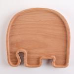 Cartoon Wooden Serving Plates Children Food Supplement Divided Dinner Plate