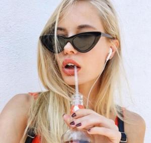 China Butterfly Cat Eye Frame Glasses Trendy Street Style Hot Sale Sunglasses wholesale