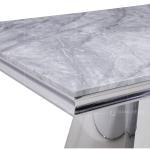 Luxury Modern 200cm Grey Marble Top Dining Table 78inchx39inchx30inch