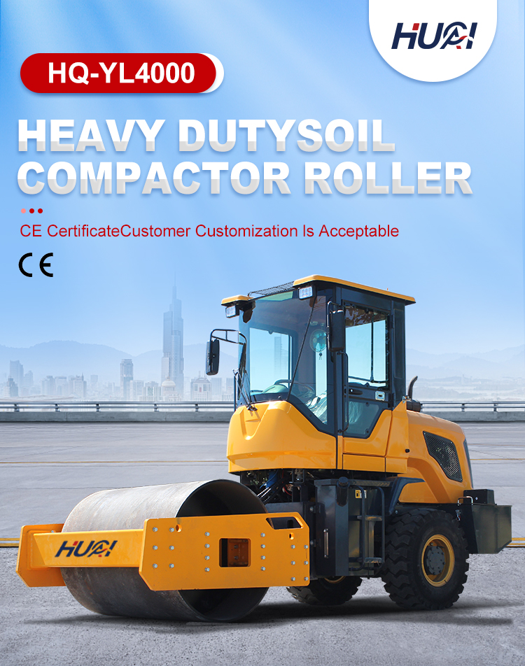 80KN Exciting Force Disc Air Cap Oil Brake Road Roller for Construction Engineering