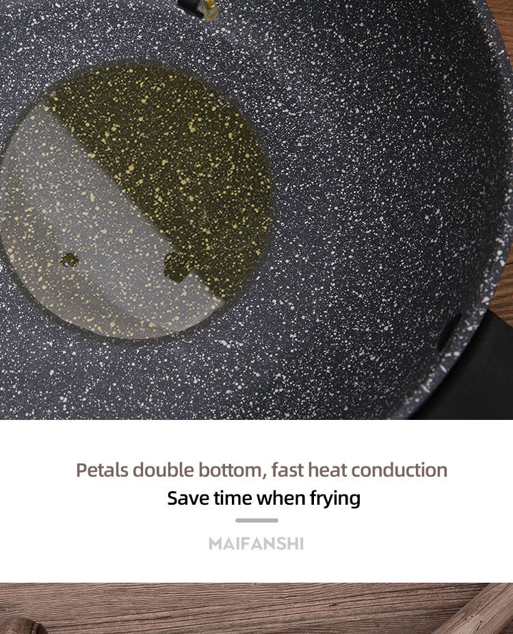 New Arrival Induction Omelet Pans Maifan Stone Coating Aluminum Frypan Non Stick Granite Frying Pan Skillet Pan
