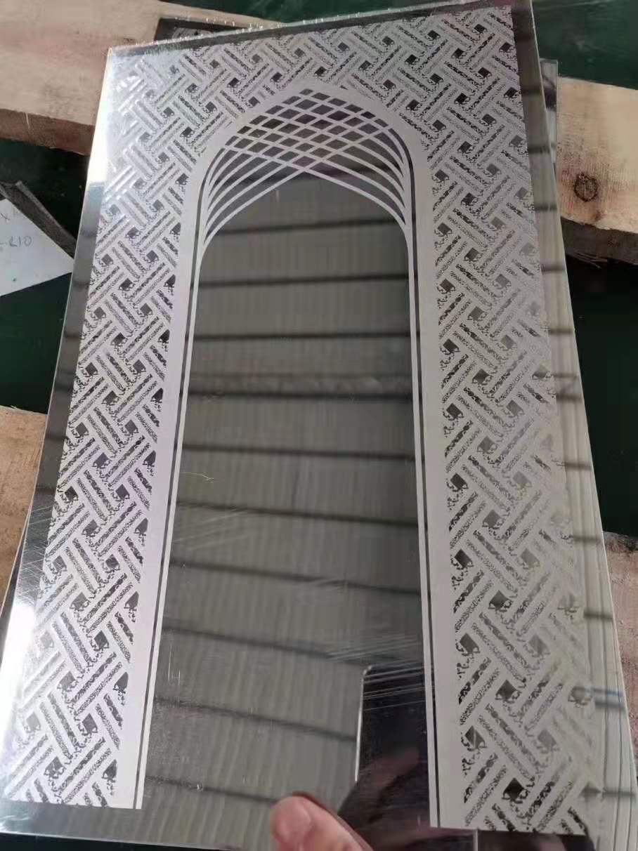 Interior Decorative Elevator Stainless Steel Sheet Etching Ceiling Door 304 201