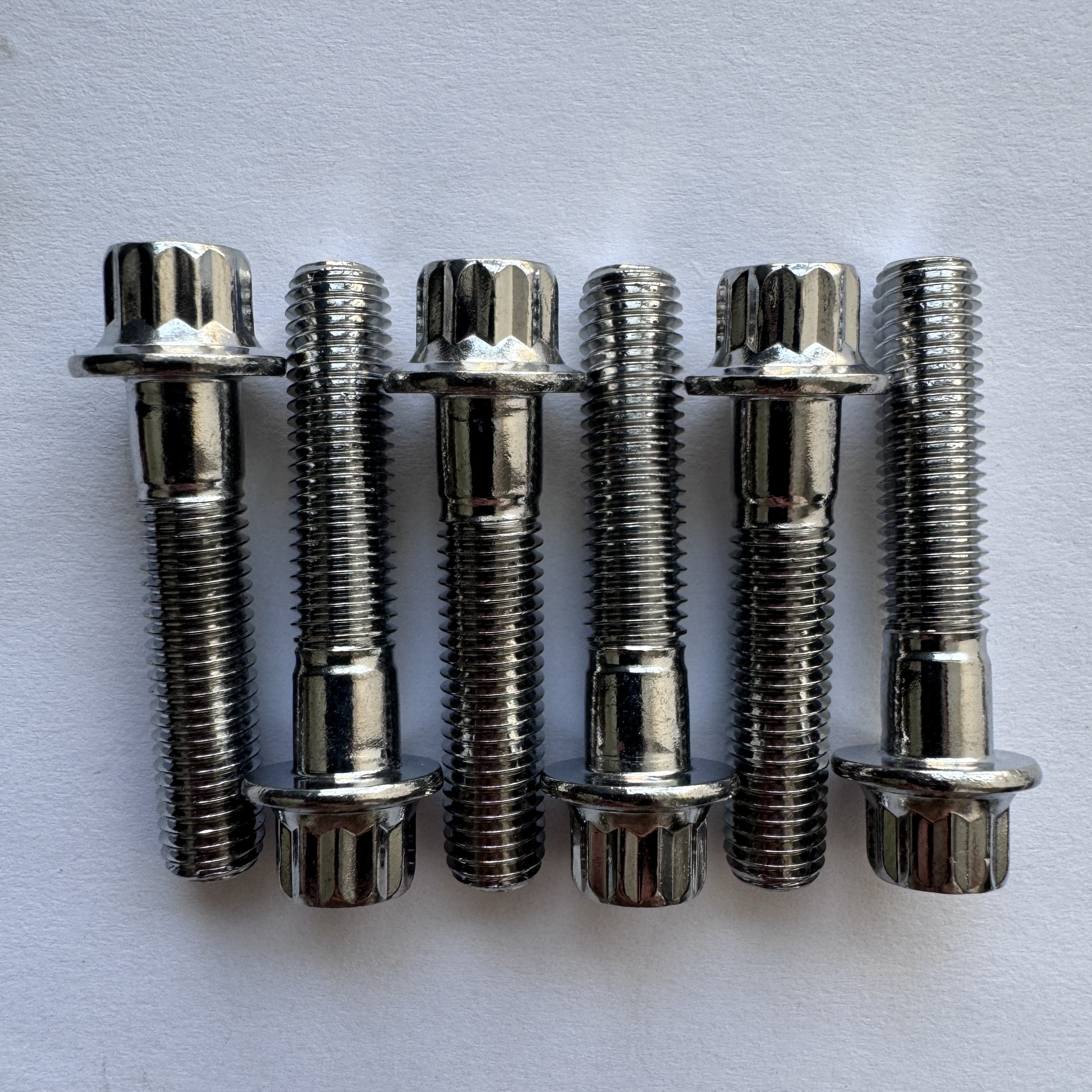 Grade GR5 Normal Finish Titanium Bolt M8 x1.25x 32MM 12 Point Flange Bolt for Sprint Car in Natural