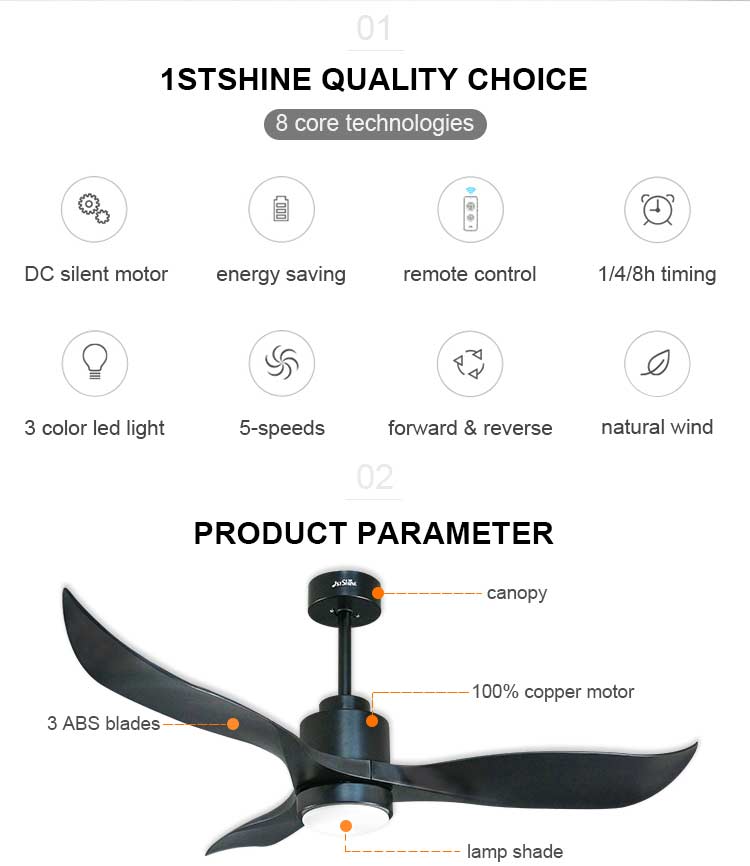 52" Remote Control LED Ceiling Fan with Light Perfect for Living Room and Dining Room