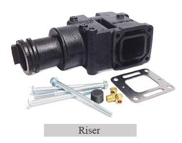 MerCruiser GM V8 Big Block 454 Marine Engine with Cast Iron Manifolds and Risers