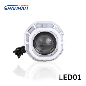 China LED01 Double angel eye without fan motorcycle led headlight projector lens wholesale