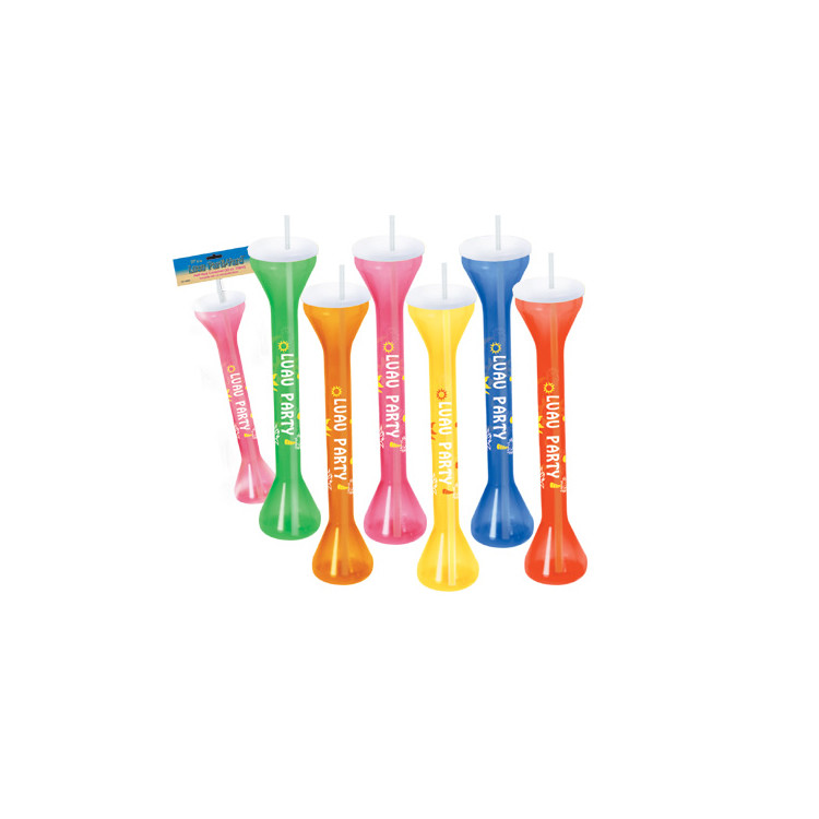 PET Party Yard Cups With Lids And Straws Luau Plastic Yard Glasses For Party Event