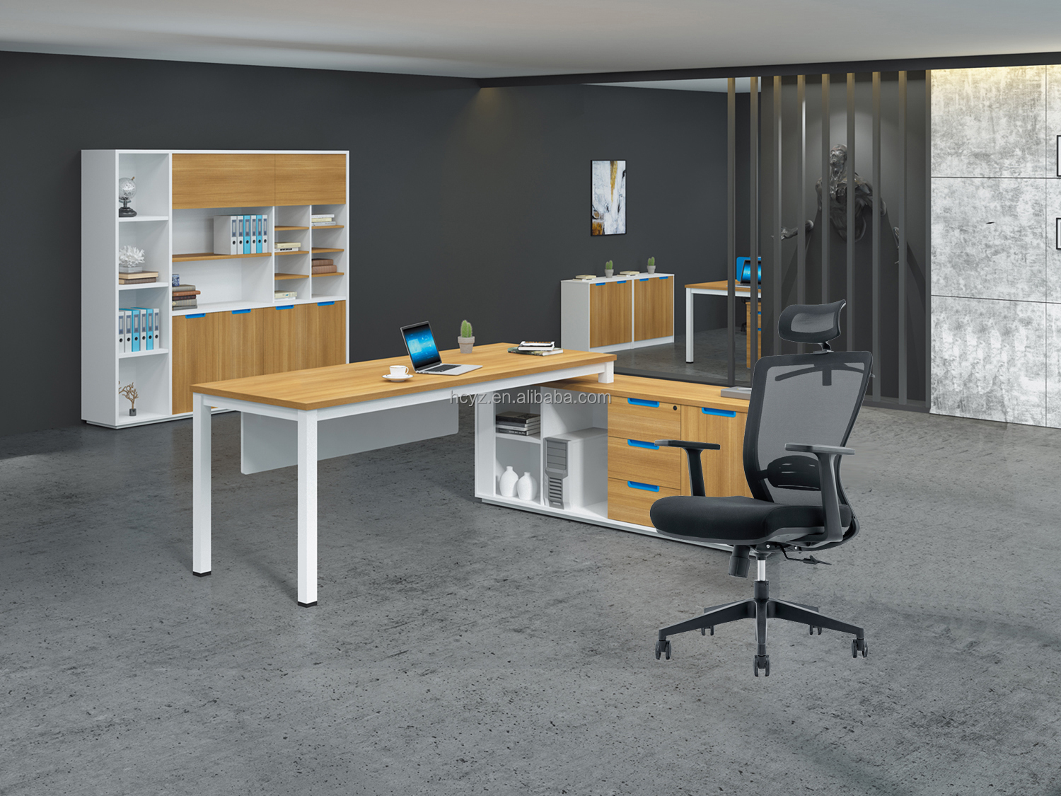 Office Computer High Back Executive Chair with Mesh Fabric and Stainless Steel Frame