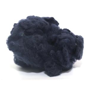 China 1.5dx38mm regenerated black color polyester fiber for spinning wholesale