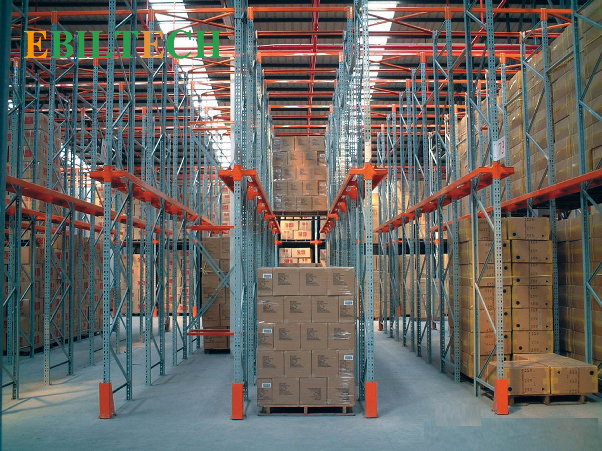 Blue Drive In Pallet Racking First In Last Out Or First In First Out Storage Style