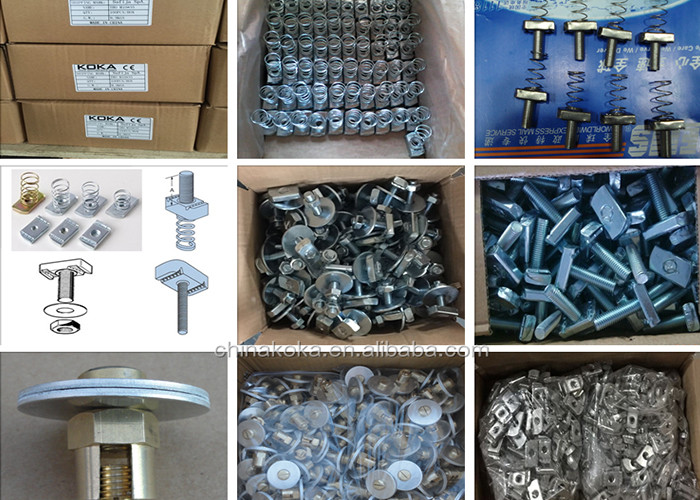 ISO9001 M8 Channel Nuts 6mm Stainless Steel Strut Channel Spring Nut