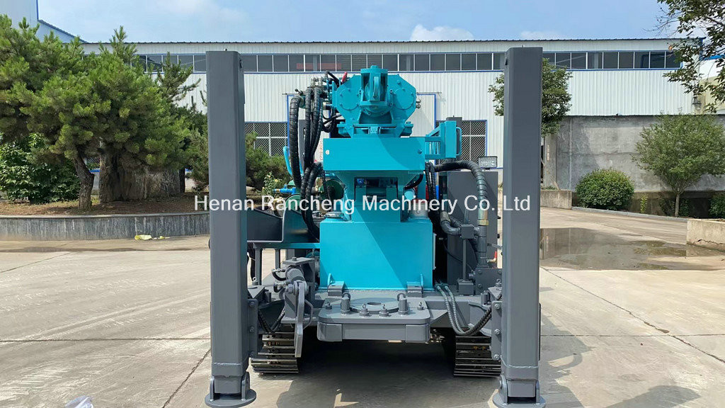 Deep Hydraulic Borehole DTH Water Well Drilling Crawler Type 350m Drilling Rig