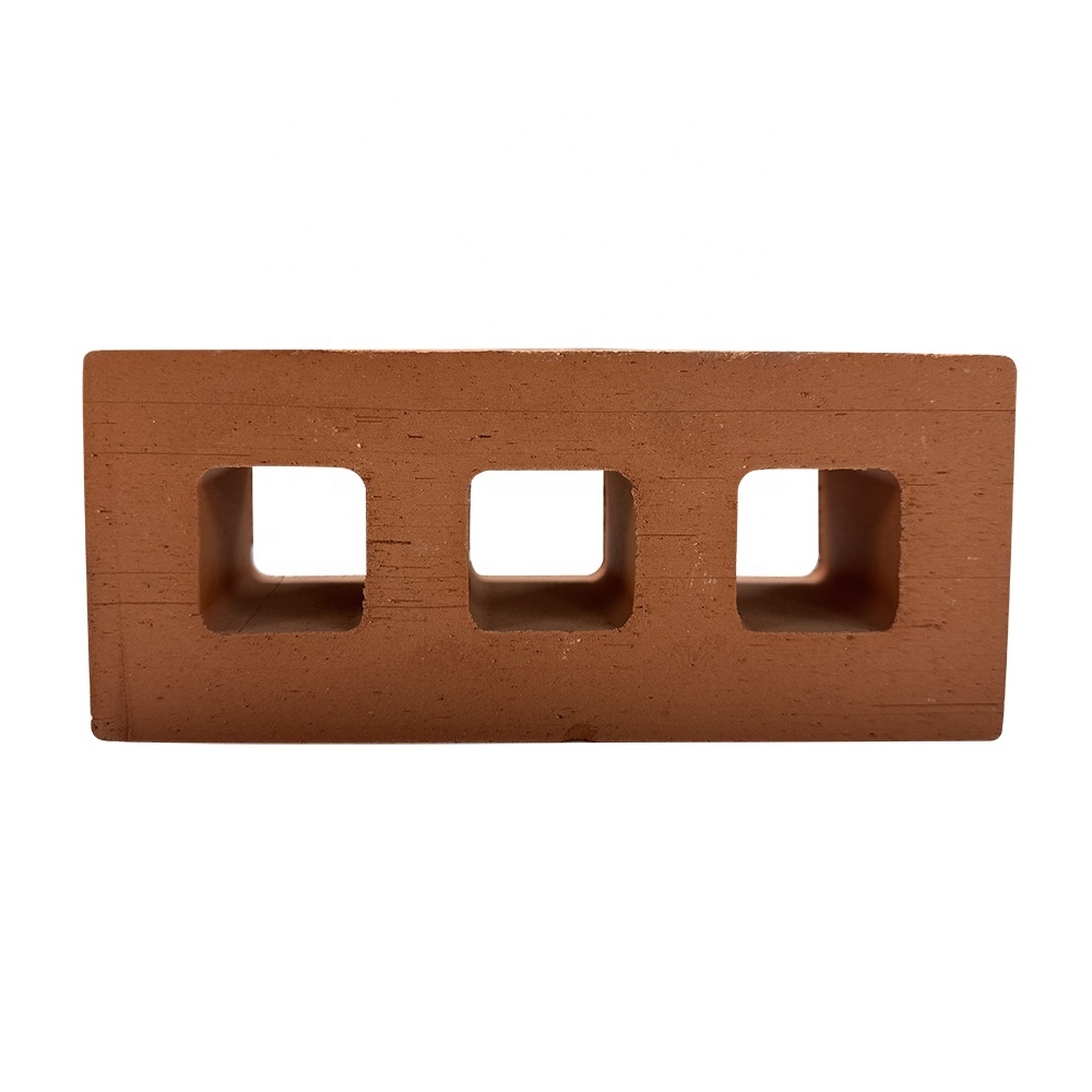 800 Centigrade Heat Insulation Terracotta House Build Block Decorative Material Rectangle Hollow Perforated Brick Outside