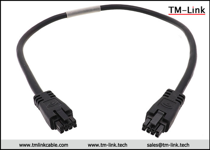 Molex 4.2mm pitch 8 pole custom cable assemby with black PVC Jacket