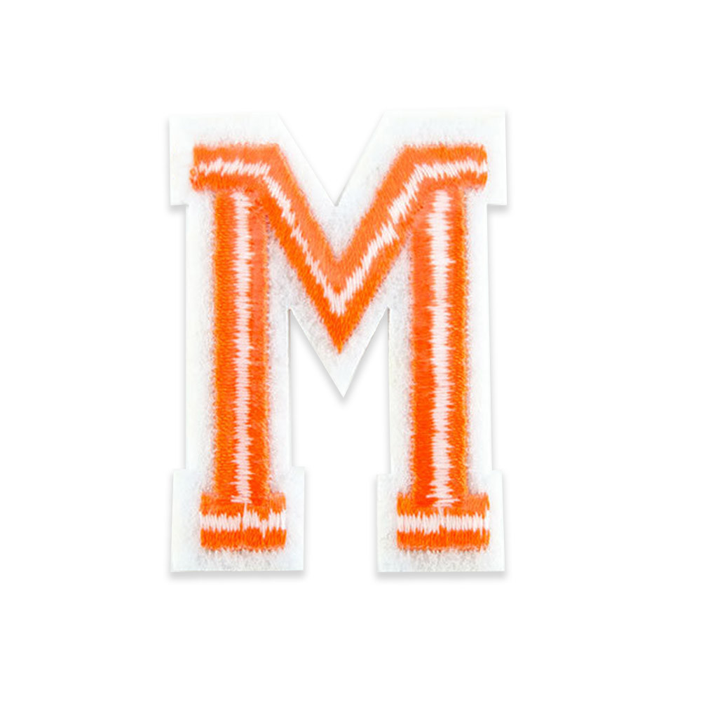 DIY Adhesive Letter Patches Iron On Backing Cotton Polyester Material