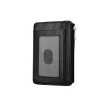 Minimalist Thin Leather Credit Card Holder Size 80 * 110 Mm Travel Carry