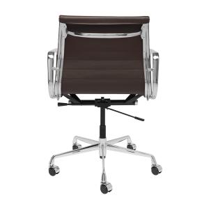 China Genuine Leather Luxury Executive Office Chair Dark Brown Color 360 Degree Rotation wholesale