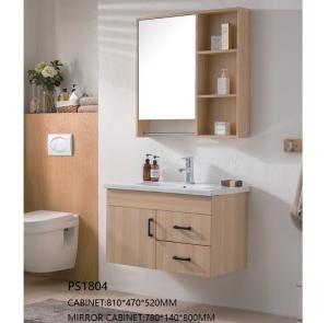 China Pvc Bathroom Vanity With Mirror Cabinet , Wall Mounted Vanity Units CE ISO wholesale